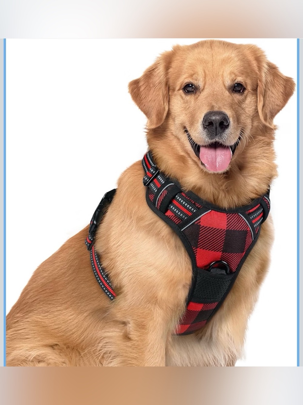 Dog Harness, No Pull for Large Dogs with 2 Leash Clips, Pet Vest XL. 524/DB-1:v